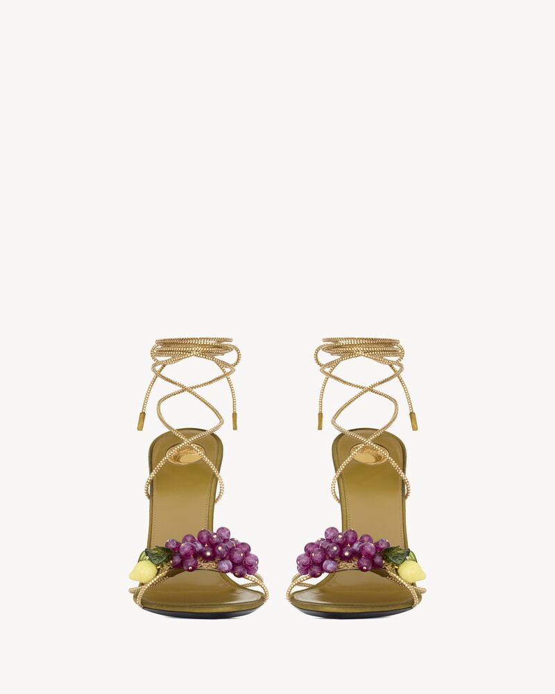 MON CHÉRI sandals in suede and rhinestones
