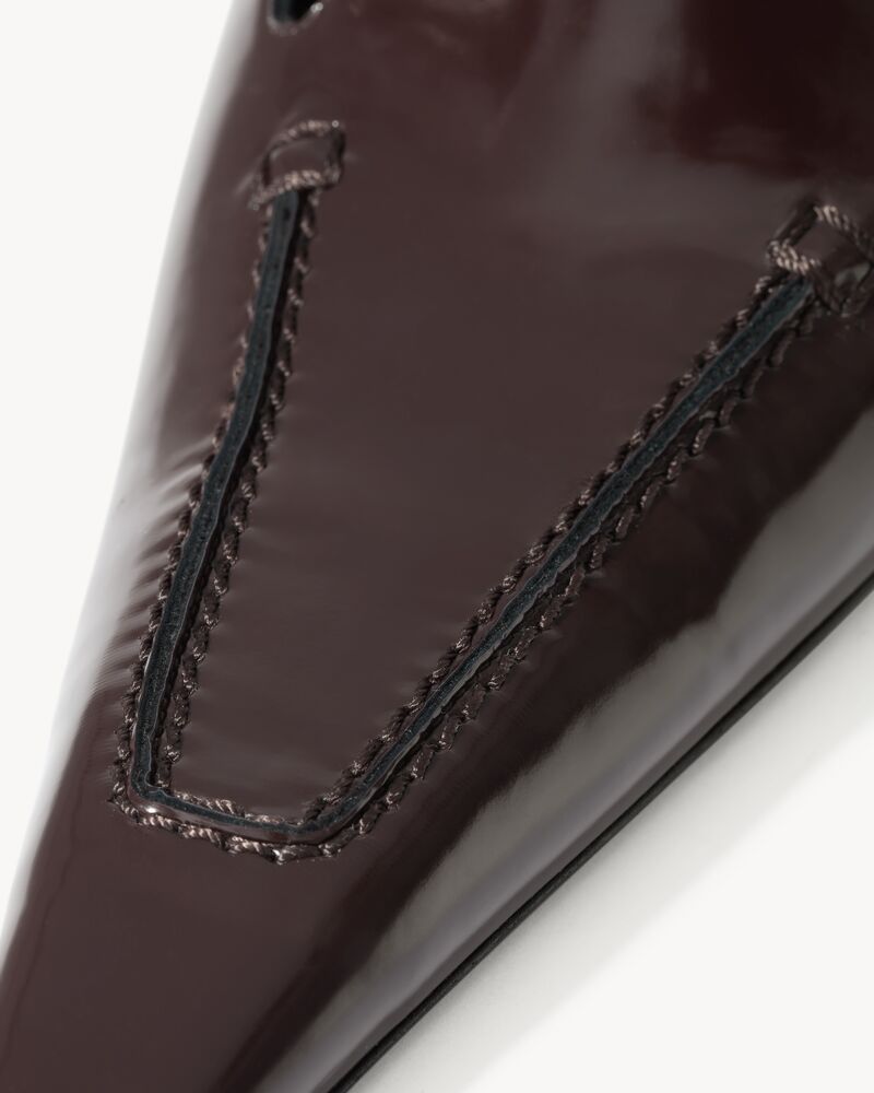 VOLTAIRE slingback pumps in glazed leather
