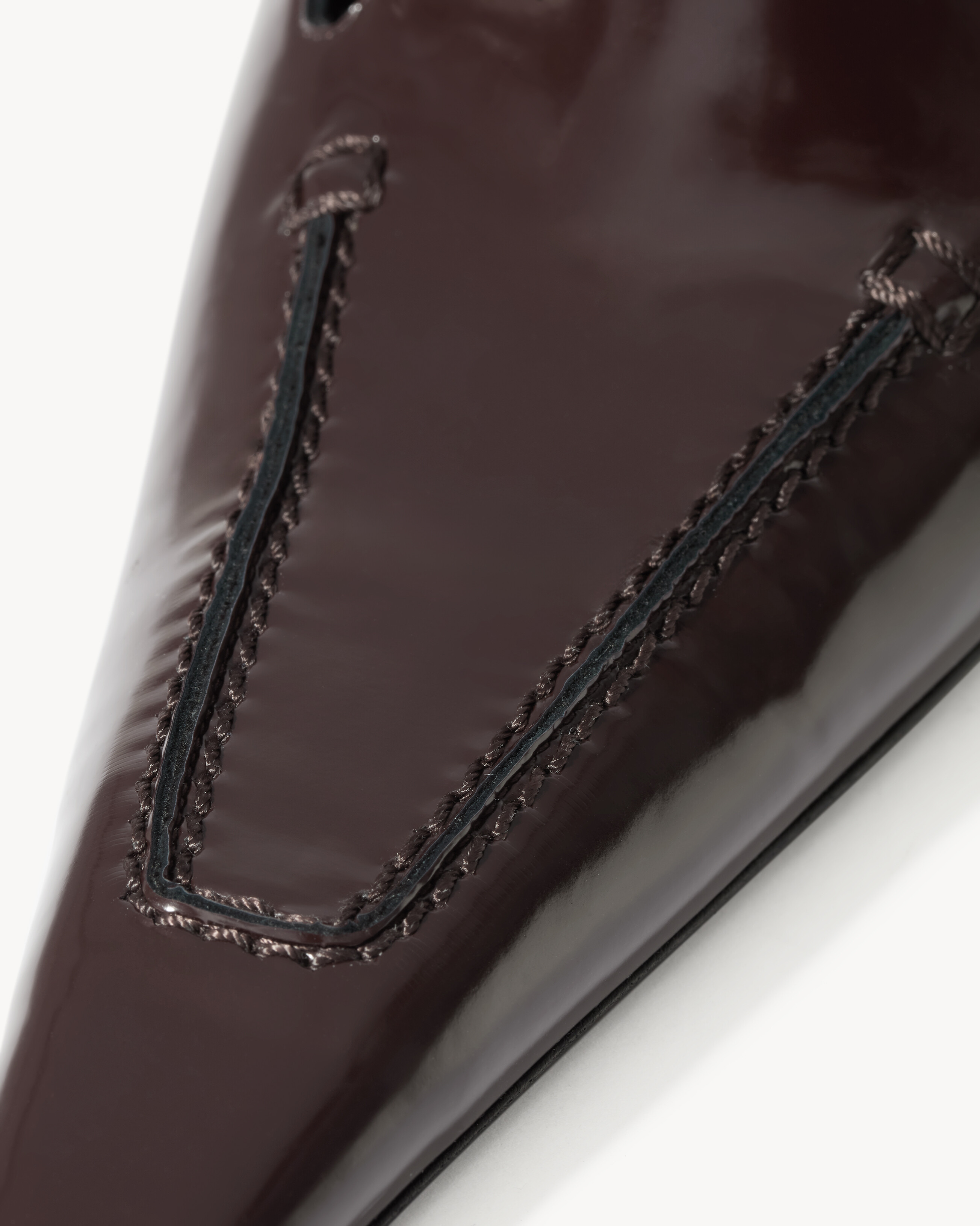 YSL 新品 パンプス35 ダークブラウン ブリジット パンプス（TPU＆パテントレザー） ブラウン | Saint