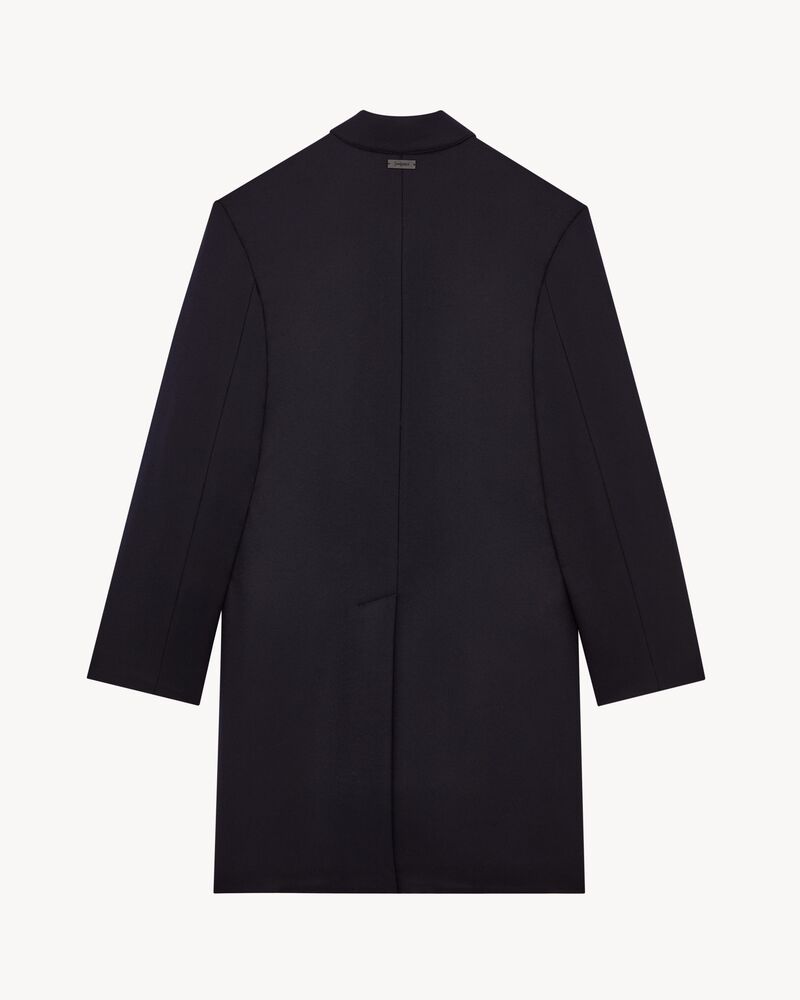 down car coat in brushed wool flannel