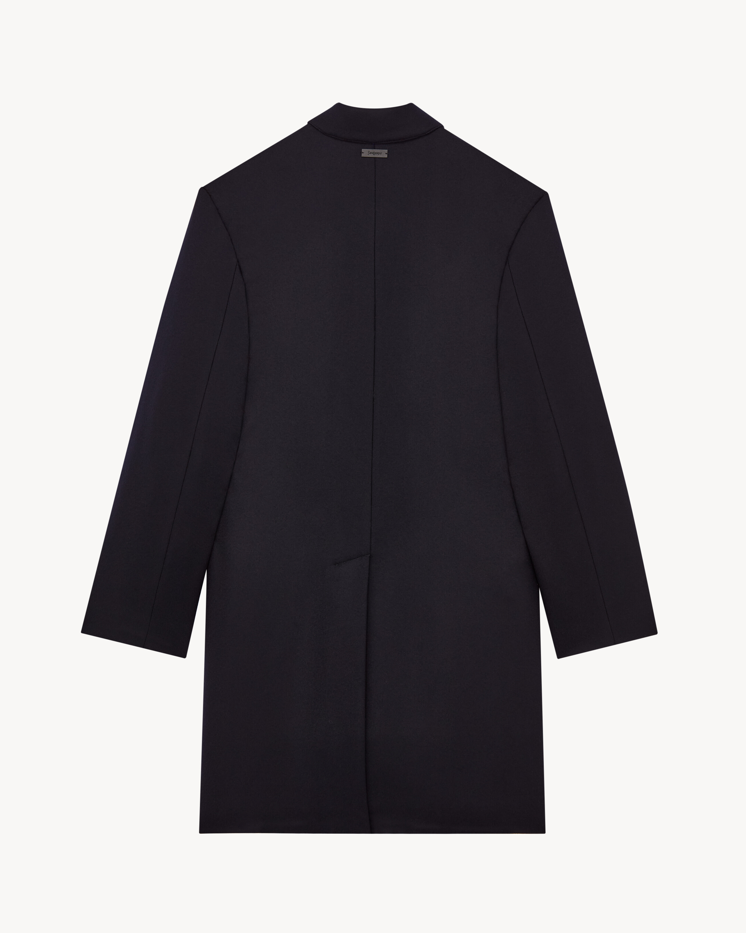 down car coat in brushed wool flannel