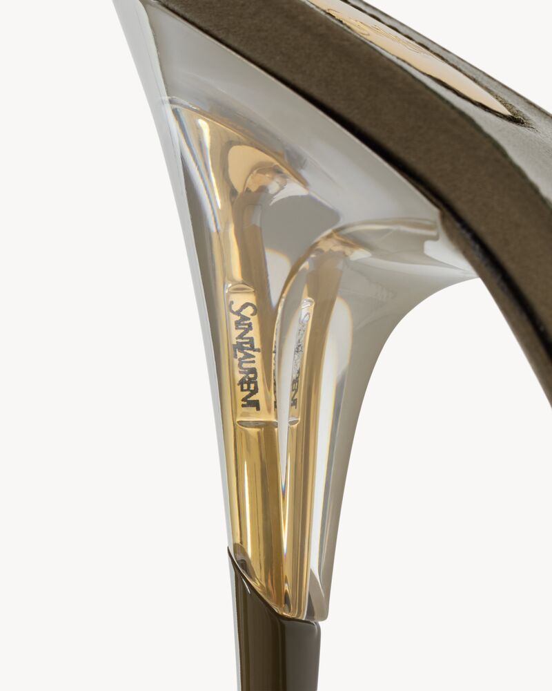 SIBYL slingback pumps in TPU, patent leather, and satin