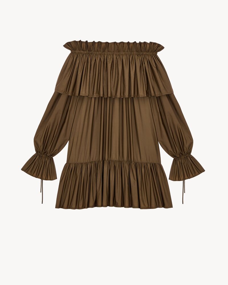 ruffled dress in nylon poplin
