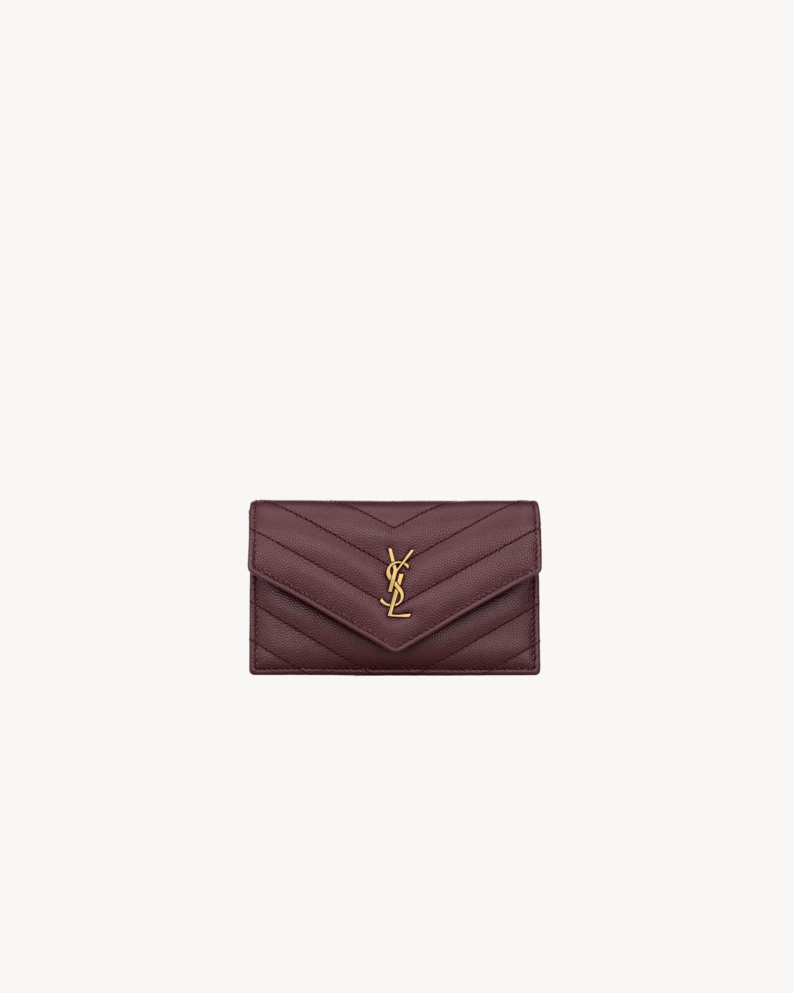 CASSANDRE FRAGMENTS flap card case in GRAIN DE POUDRE leather — 843888AAGY56195
