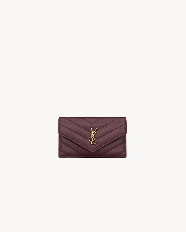 CASSANDRE FRAGMENTS flap card case in GRAIN DE POUDRE leather