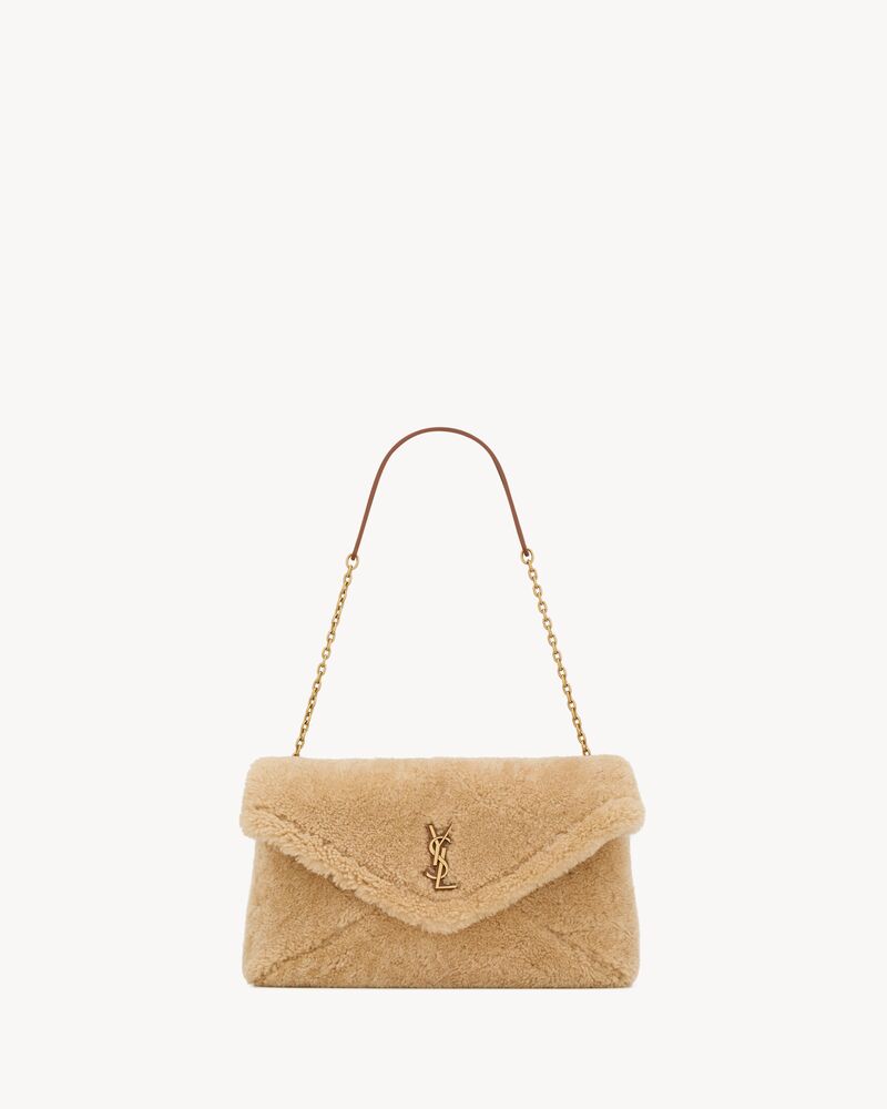 CASSANDRE large pouch on chain in shearling