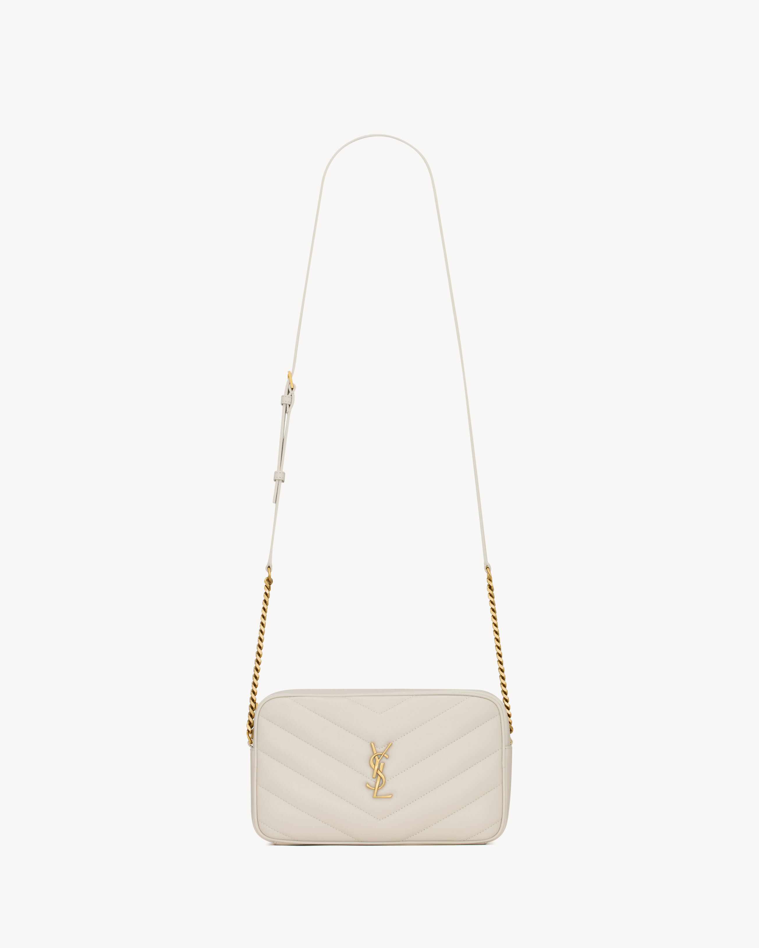 ルル カメラバッグ（マテラッセラムスキン） ホワイト | Saint Laurent