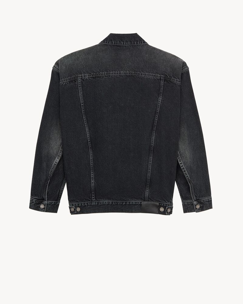 oversized jean jacket in ASH BLACK