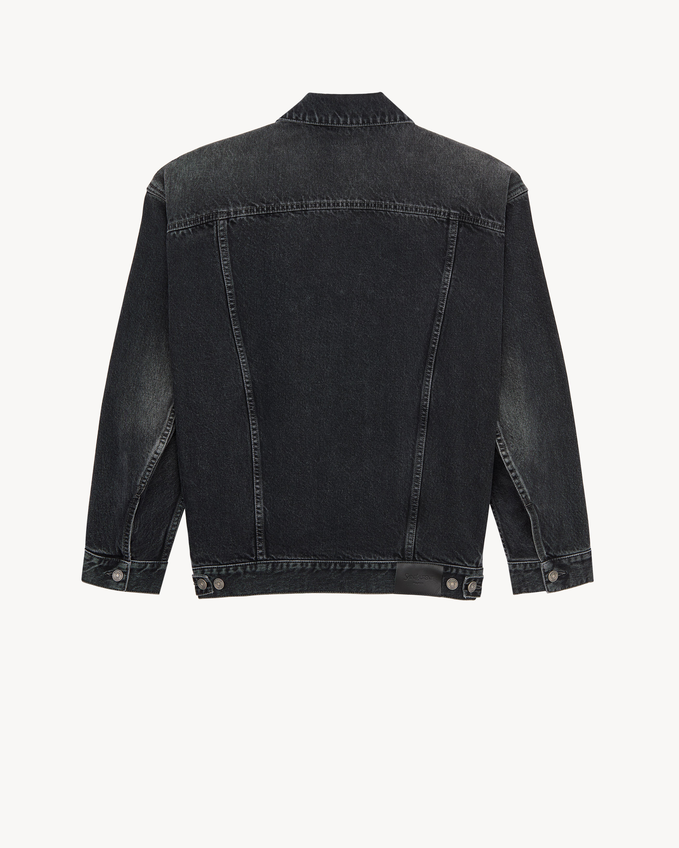 oversized jean jacket in ASH BLACK