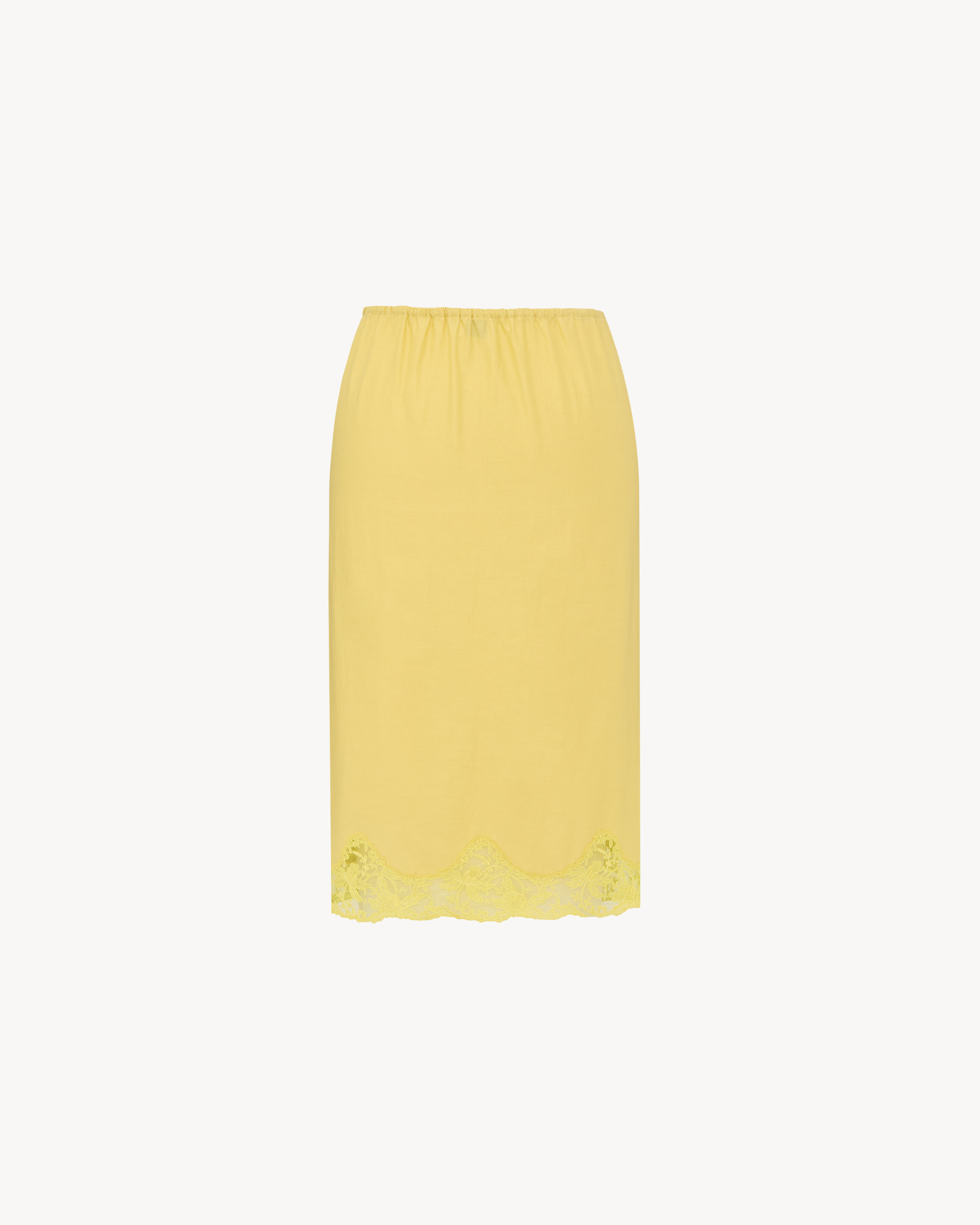 laced half-slip skirt cotton and silk