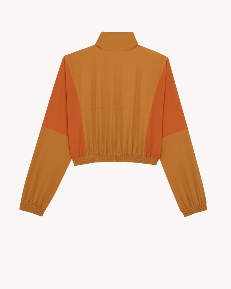 CASSANDRE cropped windbreaker in nylon faille