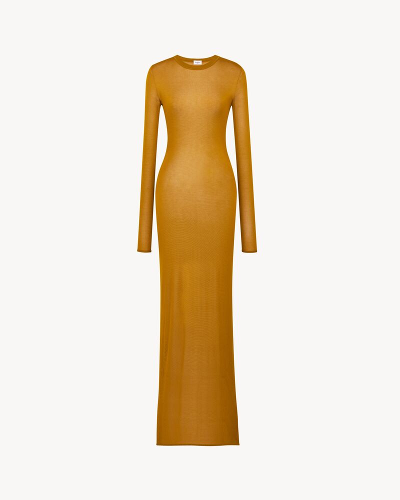 long crewneck dress in knit