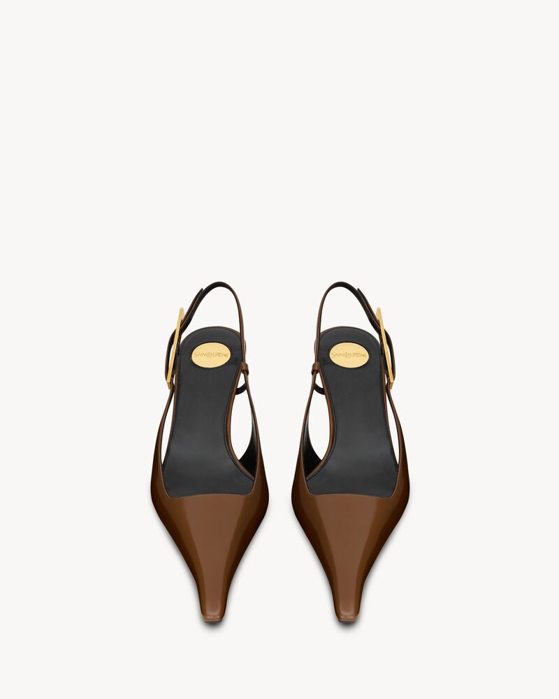 LEE slingback pumps in glazed leather