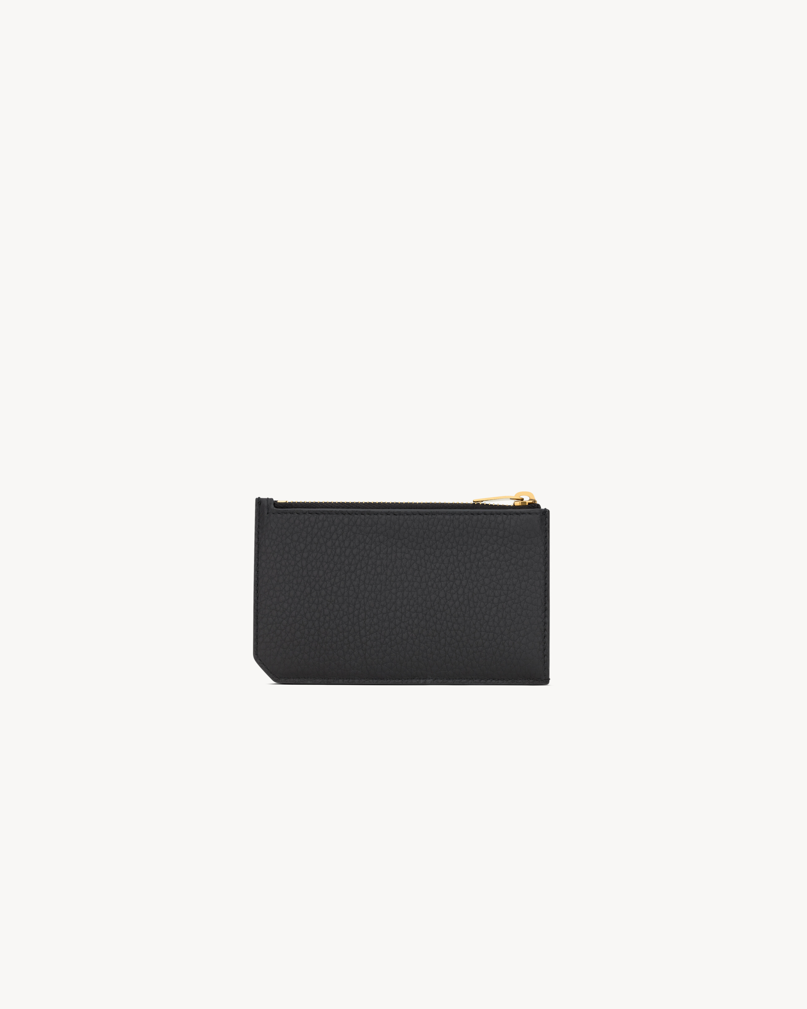 TINY CASSANDRE FRAGMENTS zip card case in grained leather