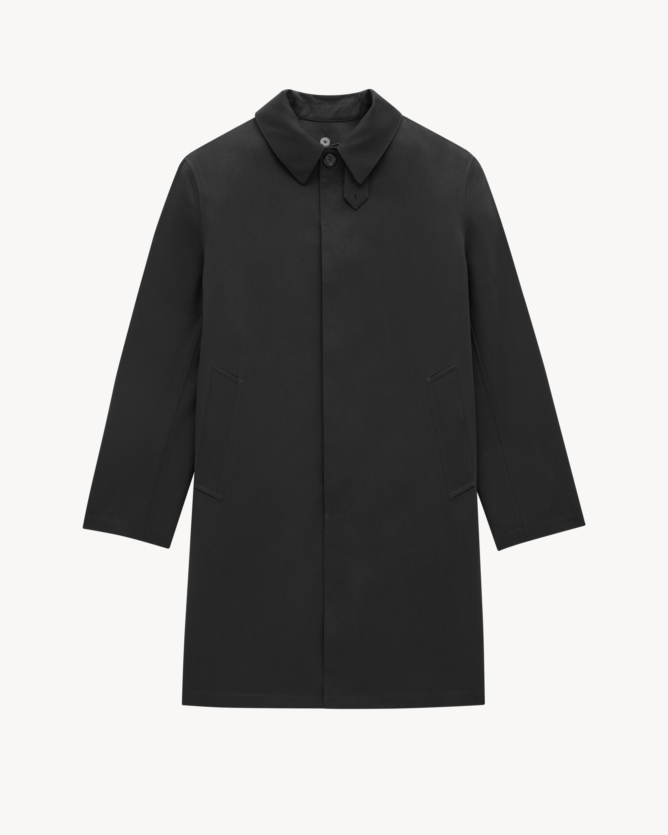 Coat in water-repellant canvas