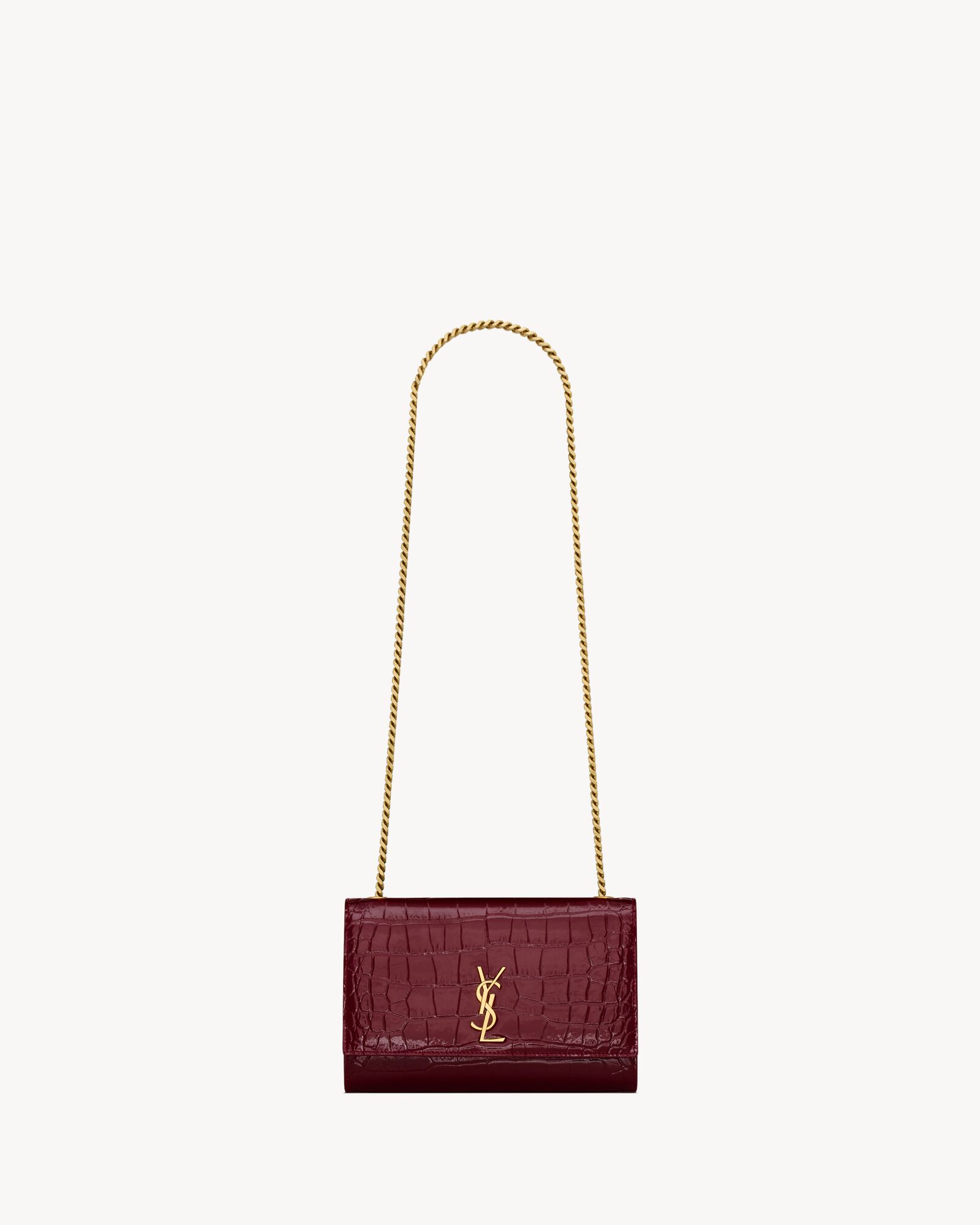 NEW KATE small in crocodile-embossed patent leather — 851504AAGKR6290