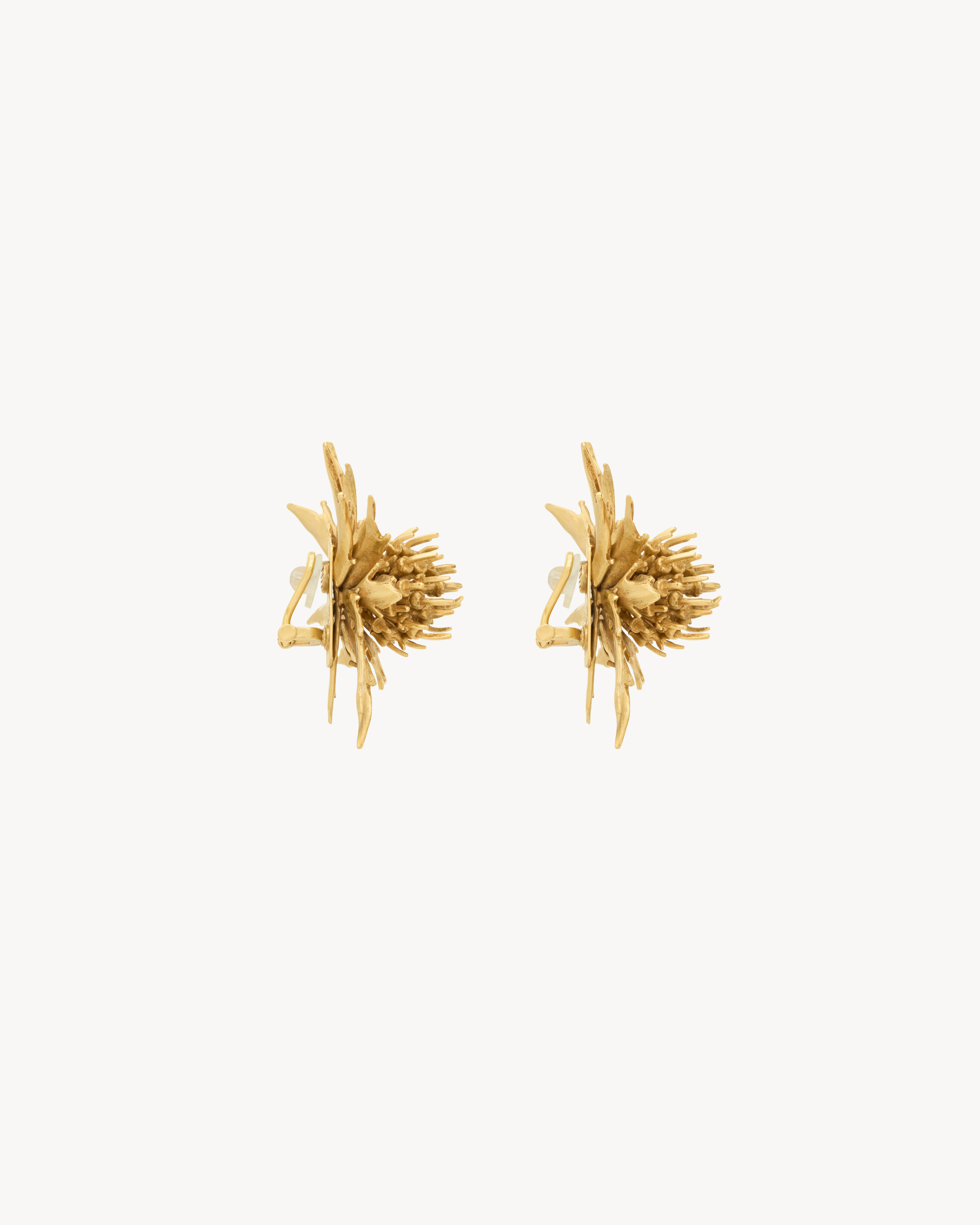 thistle earrings in metal