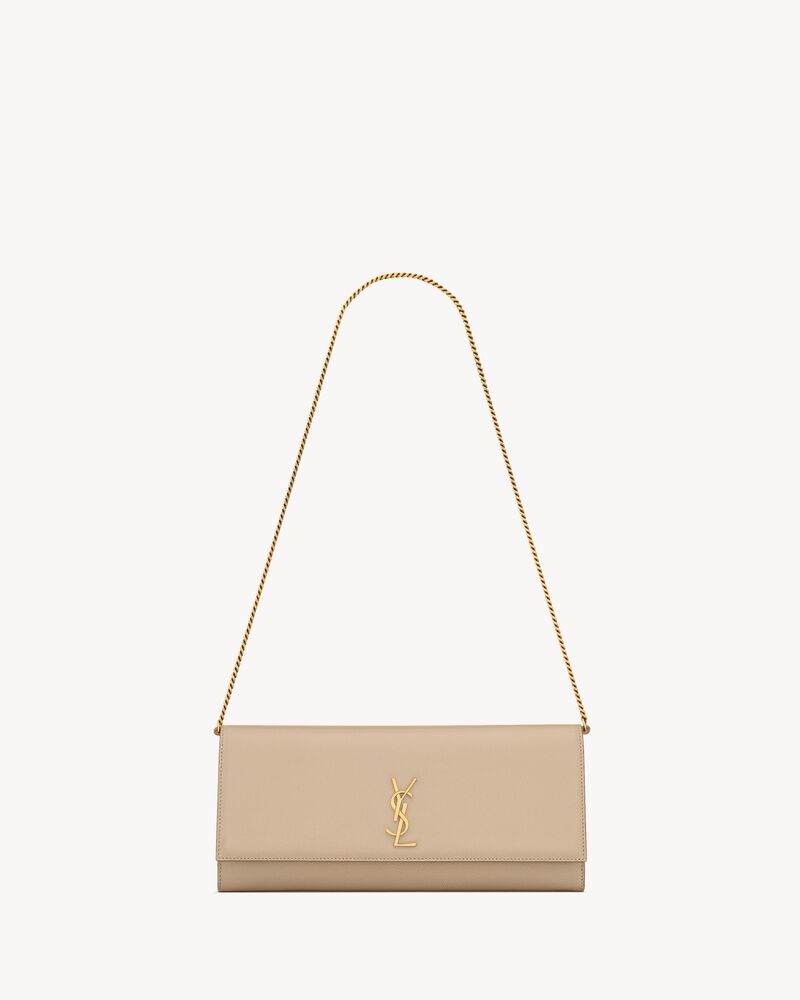 Kate clutch en cuir grain de poudre