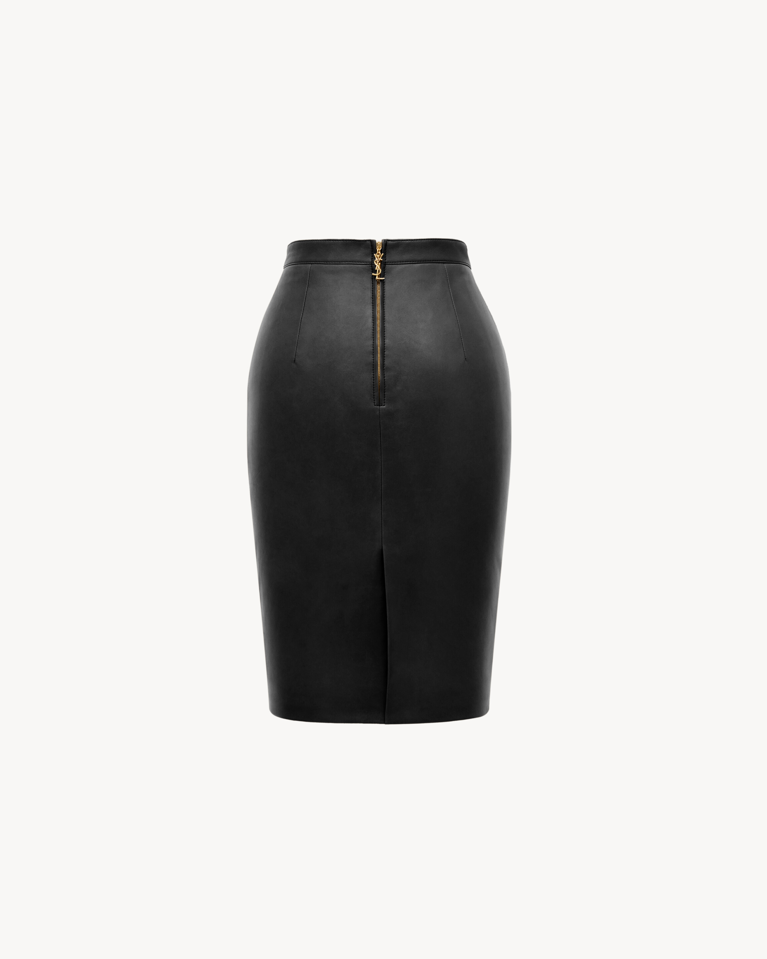 CASSANDRE pencil skirt in lambskin