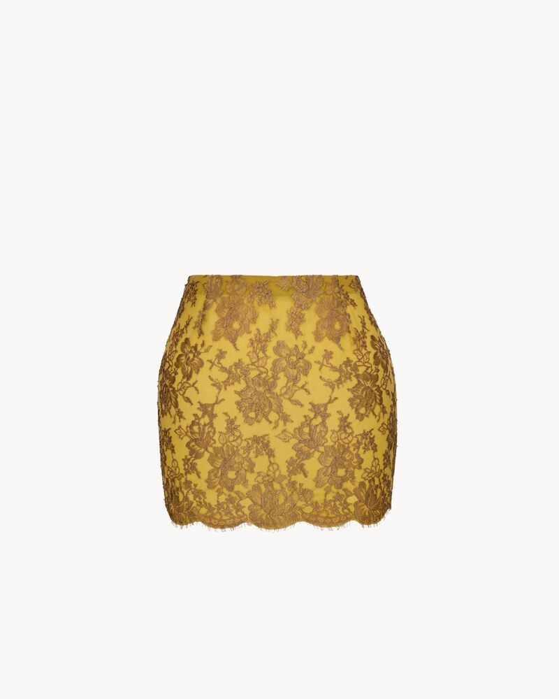 lace mini skirt