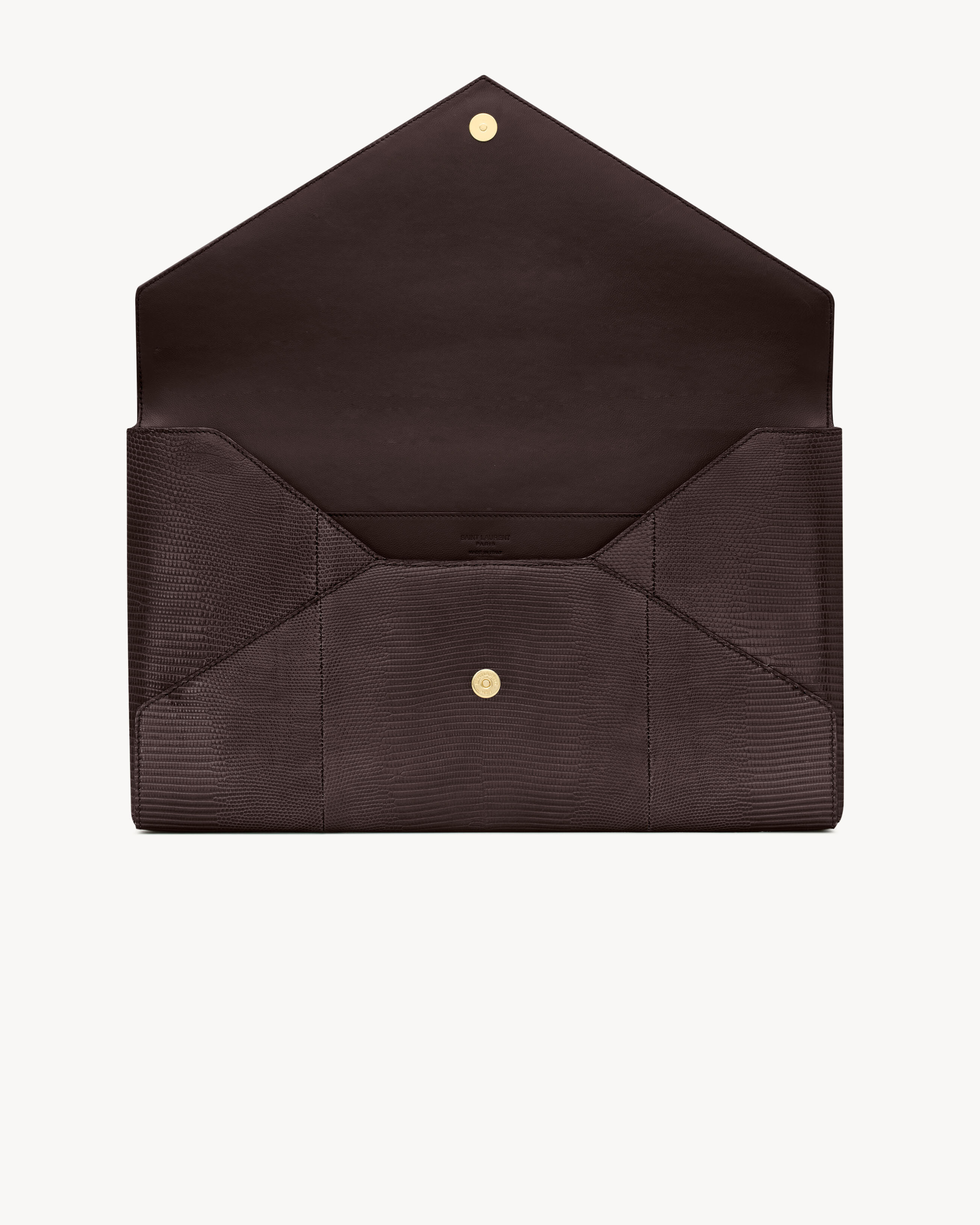 LETTER large pouch in lizard