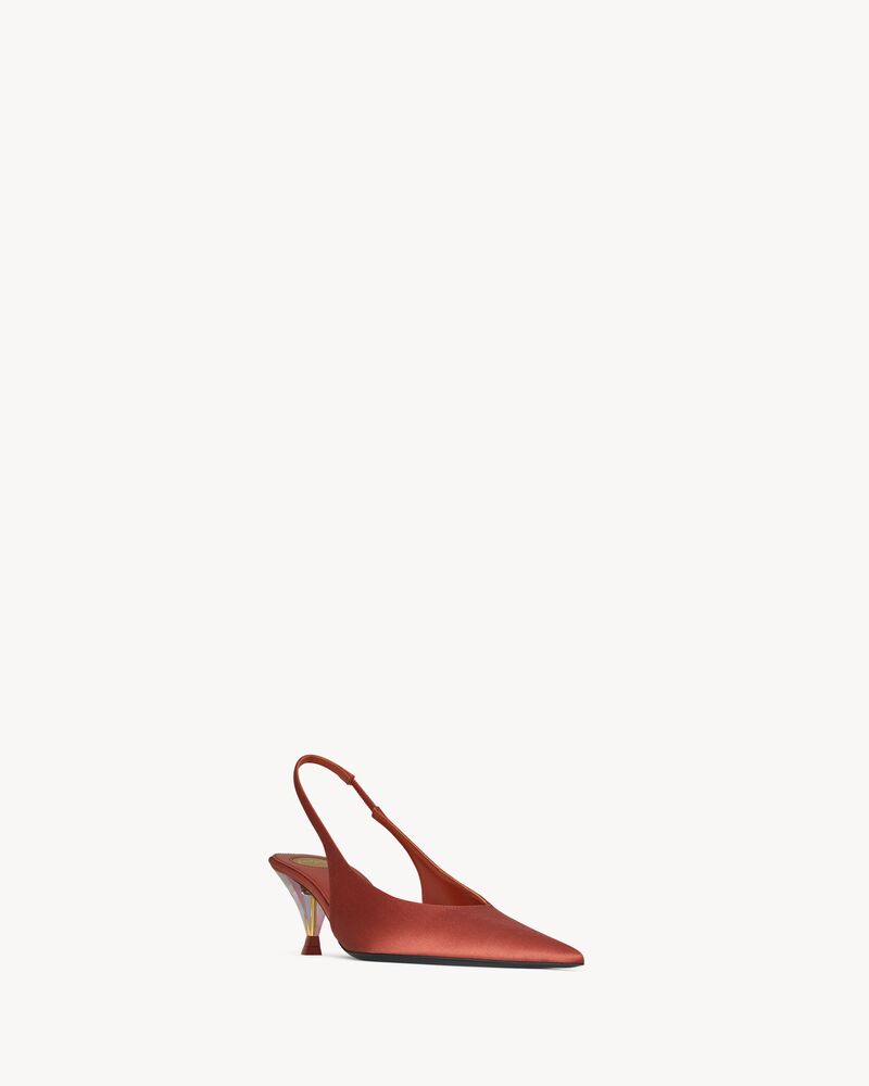 FANNY Slingback-Pumps aus Satin-Crêpe