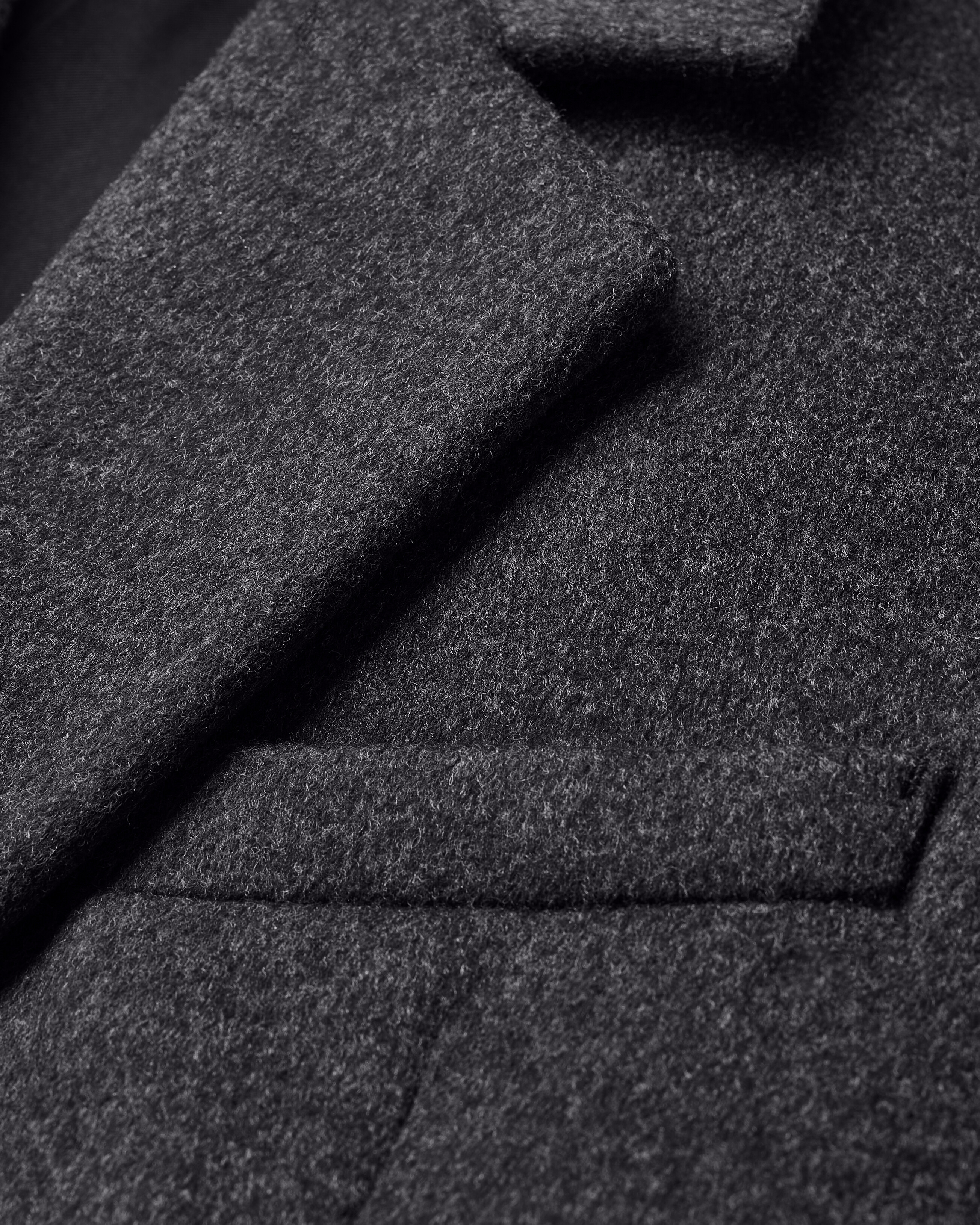 80's coat in double-face brushed wool felt