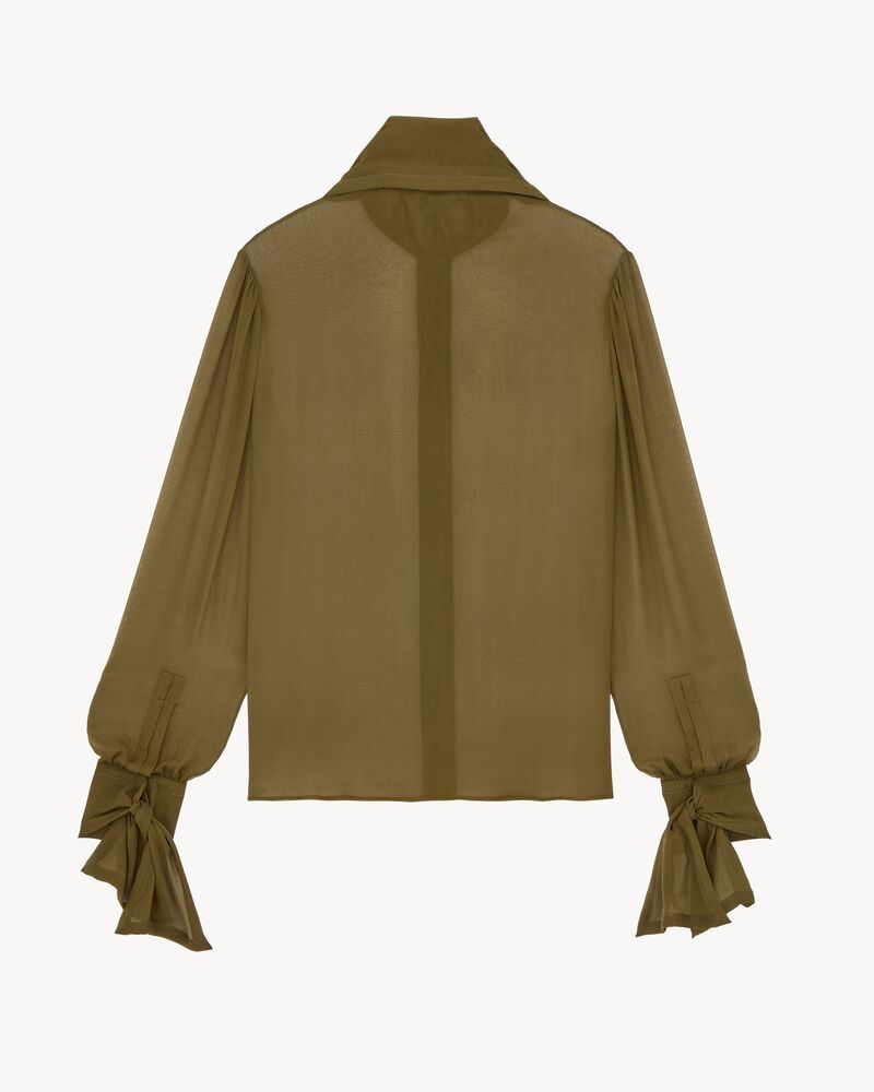 lavallière blouse in silk crepe muslin