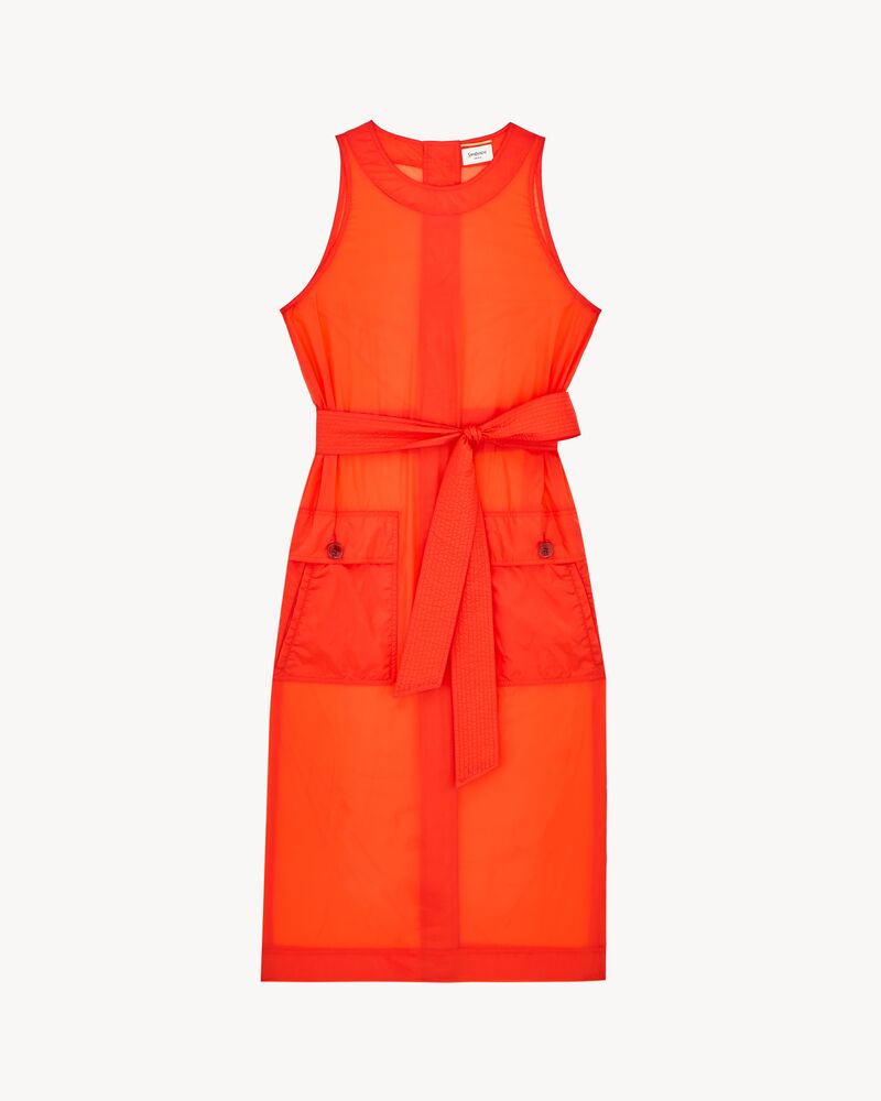 button-back dress in nylon