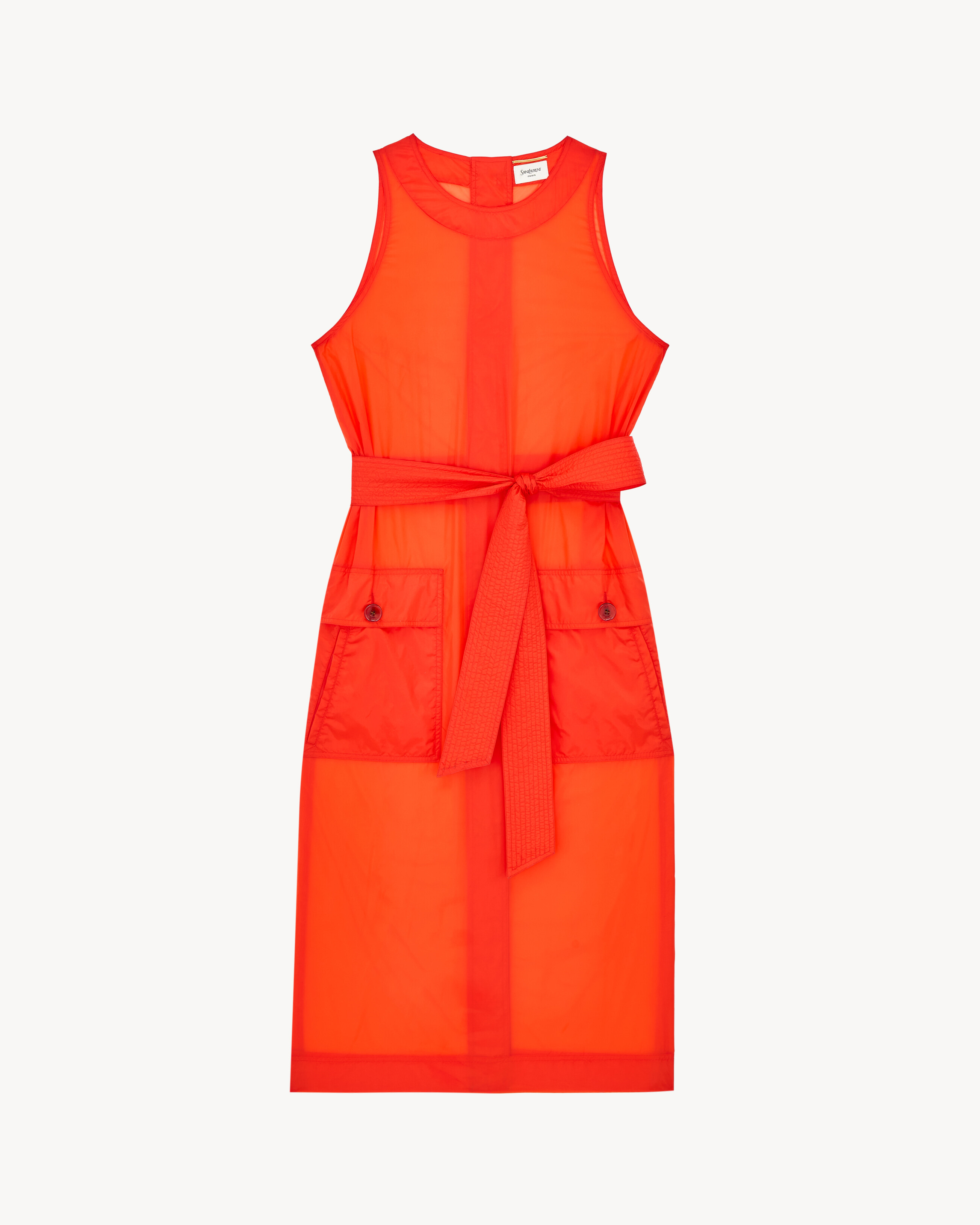 button-back dress in nylon