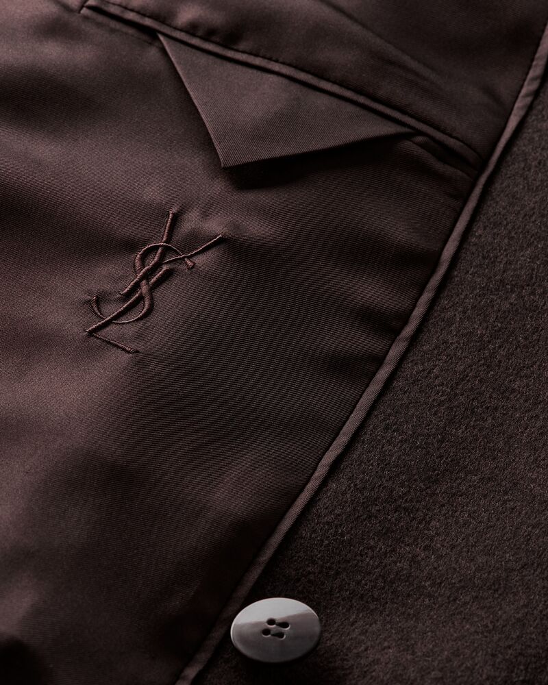 80's coat in double-face brushed wool felt