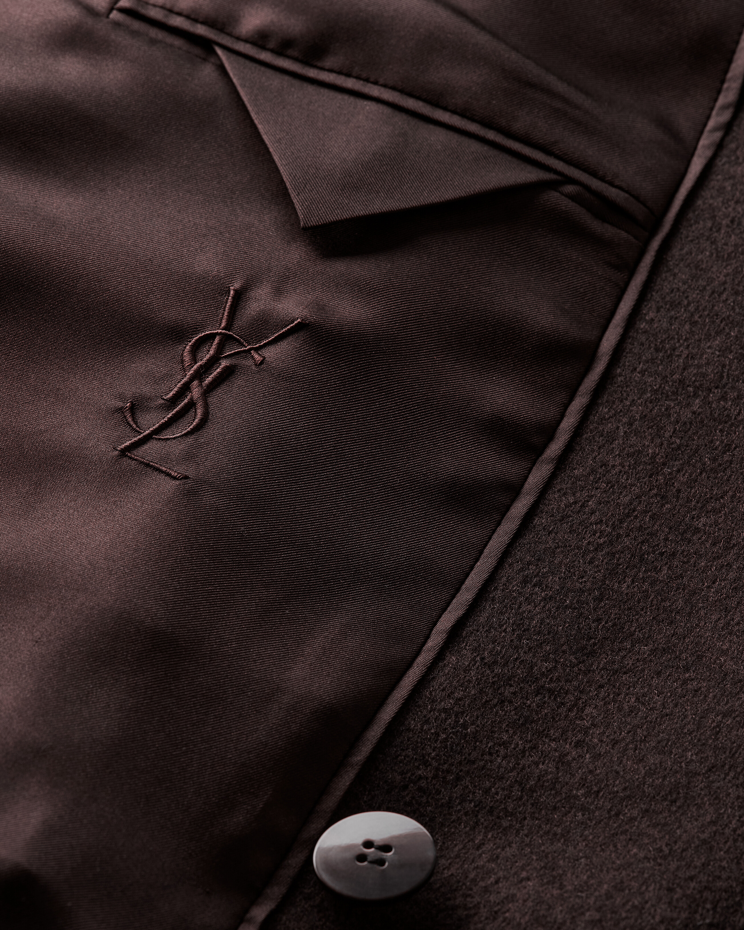 80's coat in double-face brushed wool felt