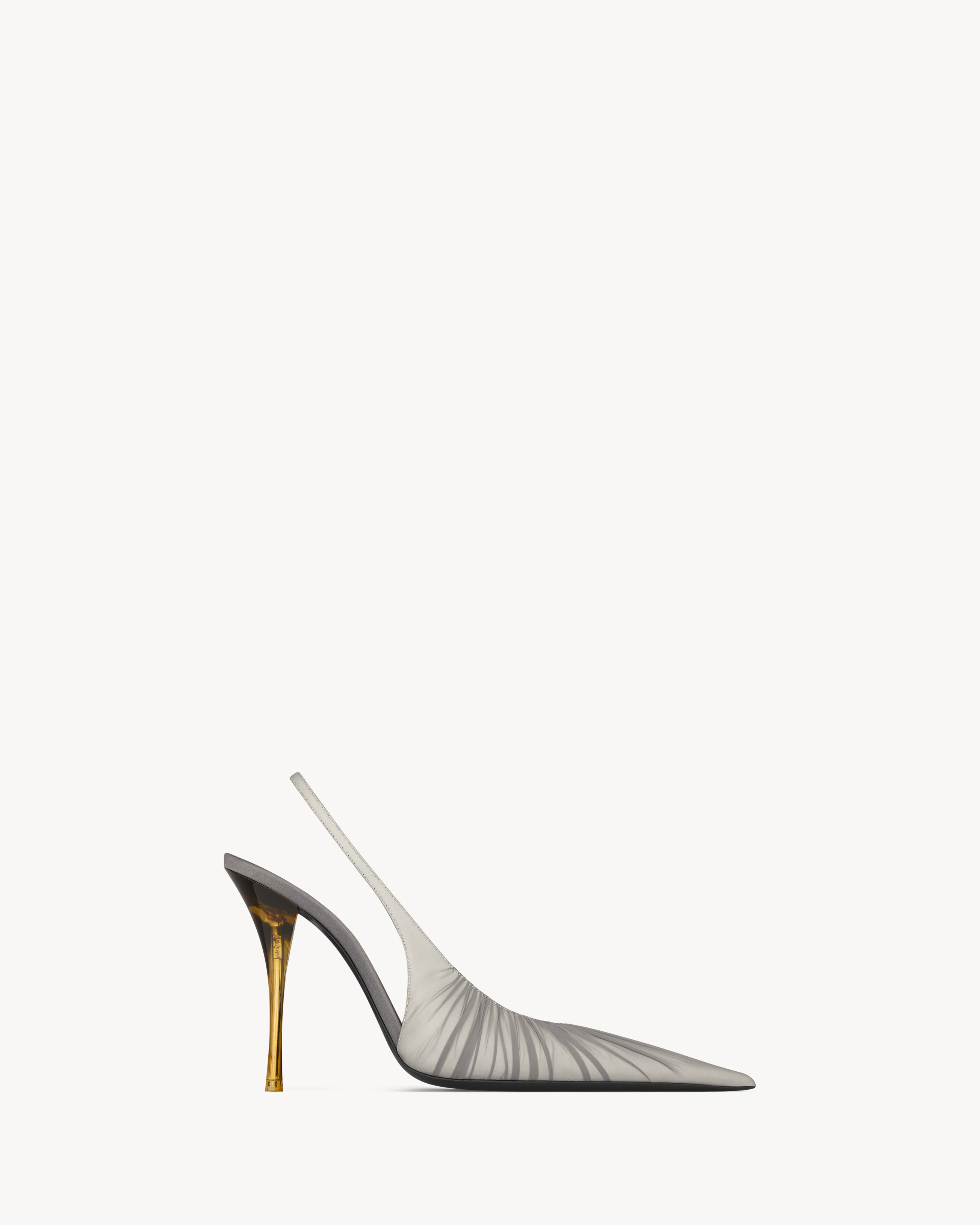 37 slingback pumps in draped nylon