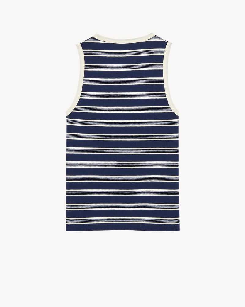 CASSANDRE tank top in striped cotton jersey