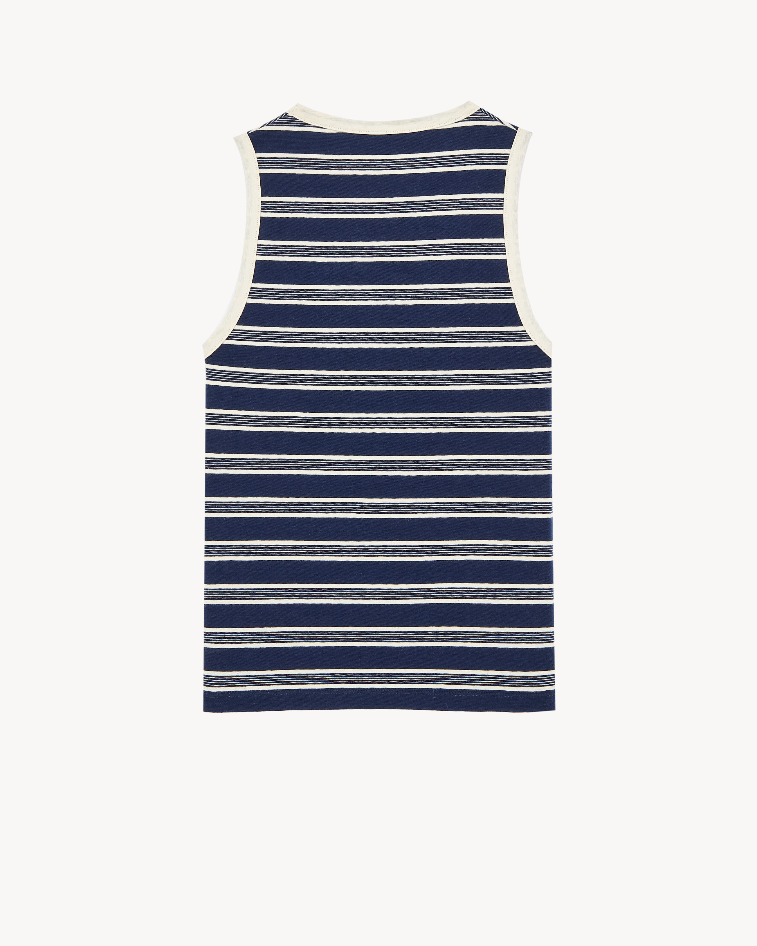 CASSANDRE tank top in striped cotton jersey