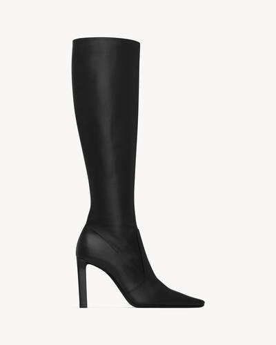 FRANCOISE boots in smooth leather in Black | Saint Laurent | YSL EN-US