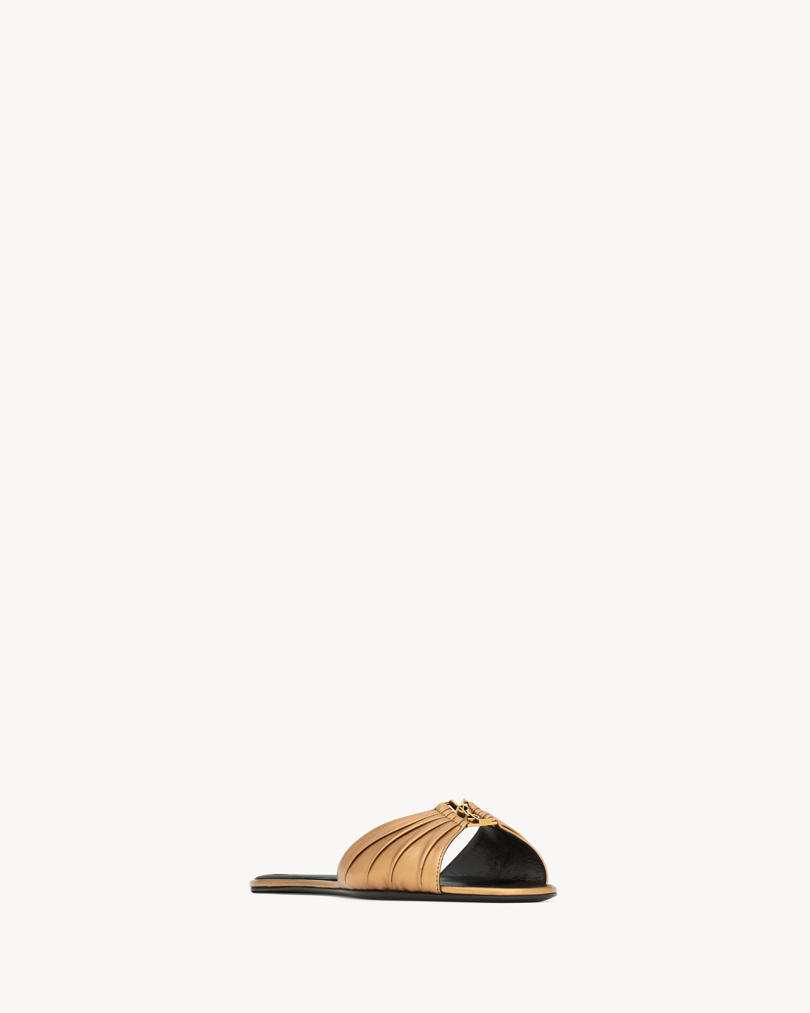 BABYLONE slides in metallic leather