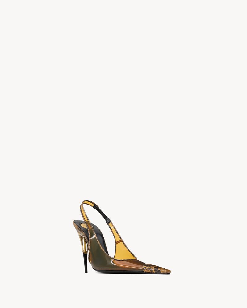 Moune slingback pumps in TPU and python