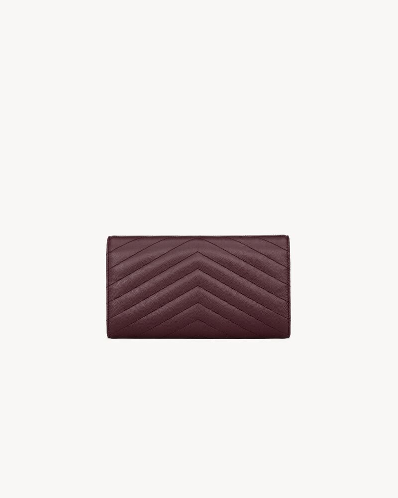 CASSANDRE large flap wallet in GRAIN DE POUDRE leather
