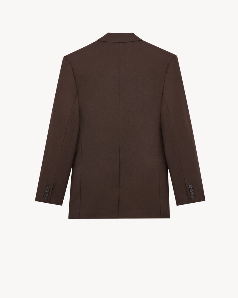 single-breasted jacket in brushed wool flannel