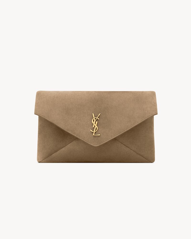 CASSANDRE Large Envelope-Pouch aus Veloursleder