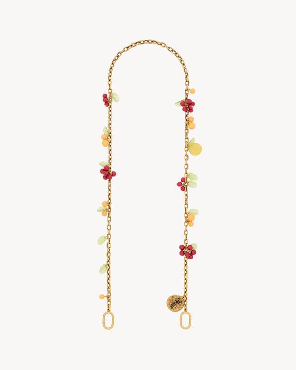 cherry charms chain in resin in Red | Saint Laurent | YSL EN-US
