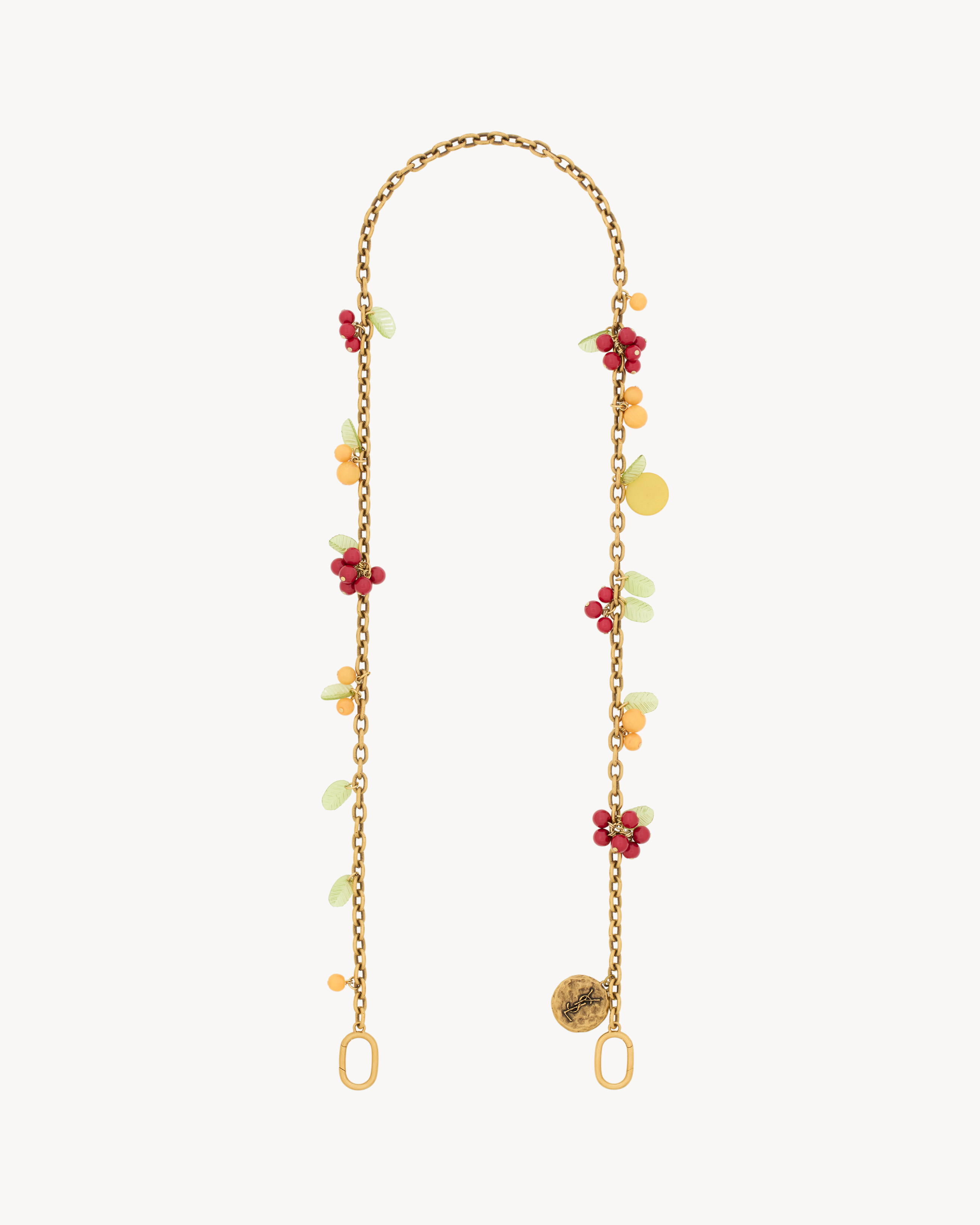 cherry charms chain in resin