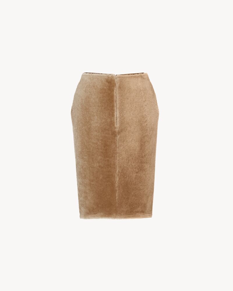 pencil skirt in shearling