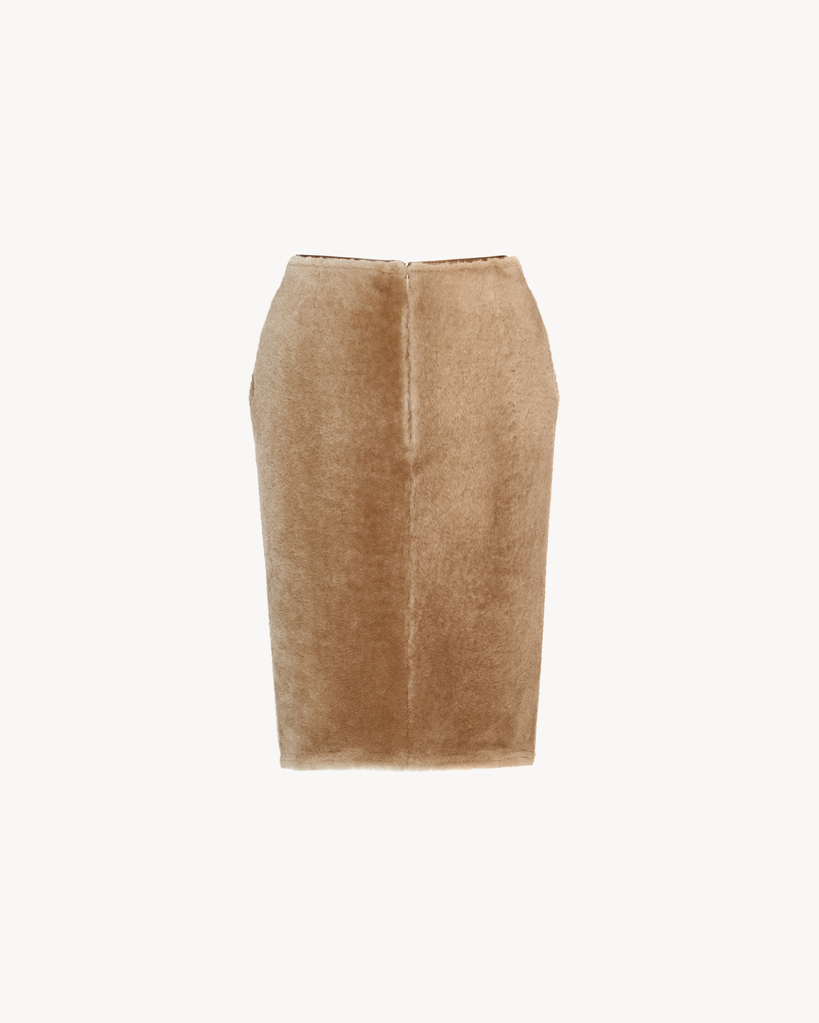 pencil skirt in shearling