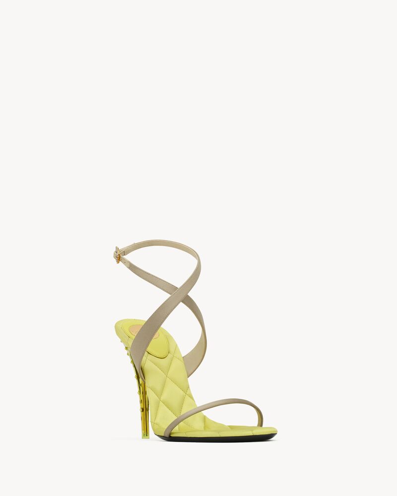 IVRESSE sandals in satin crepe and crystals