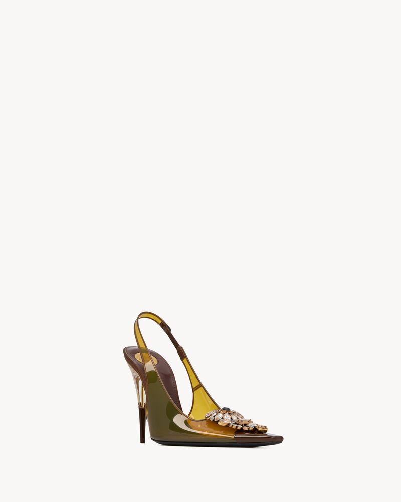 ISABELLA slingback pumps in TPU and crystal