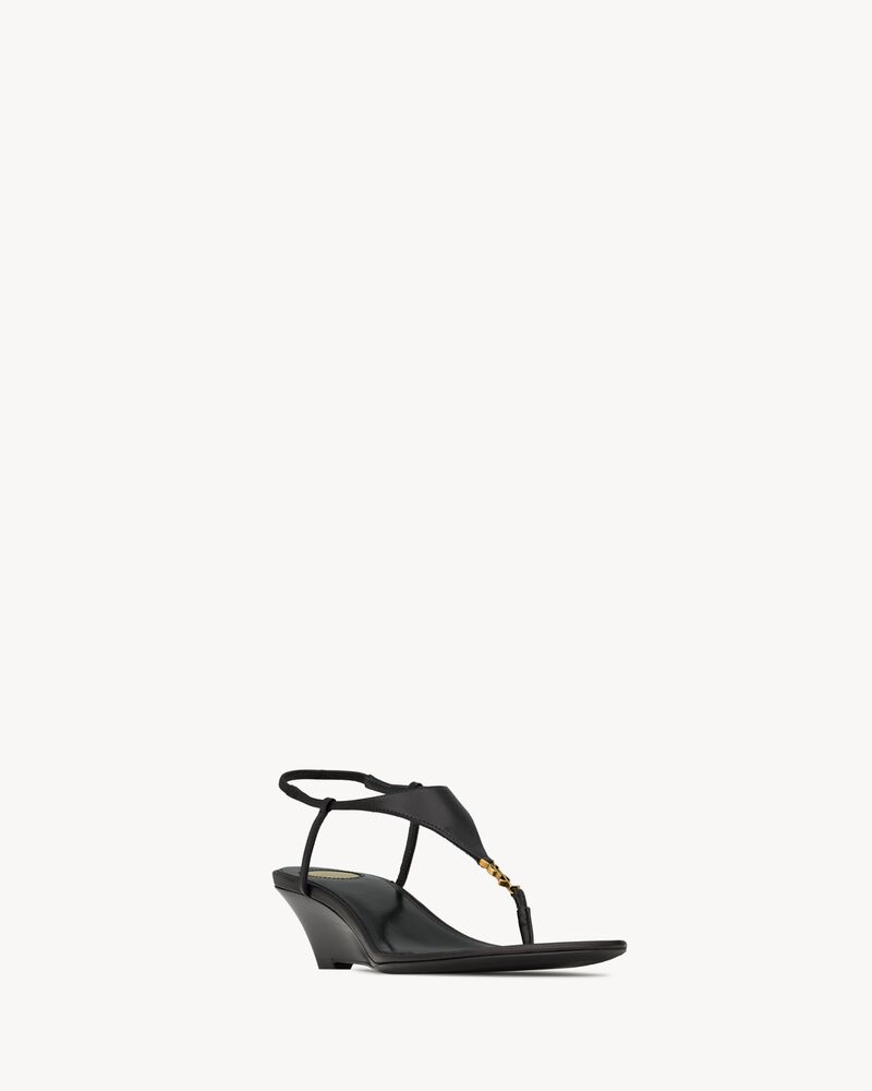 CASSANDRA wedges in smooth leather