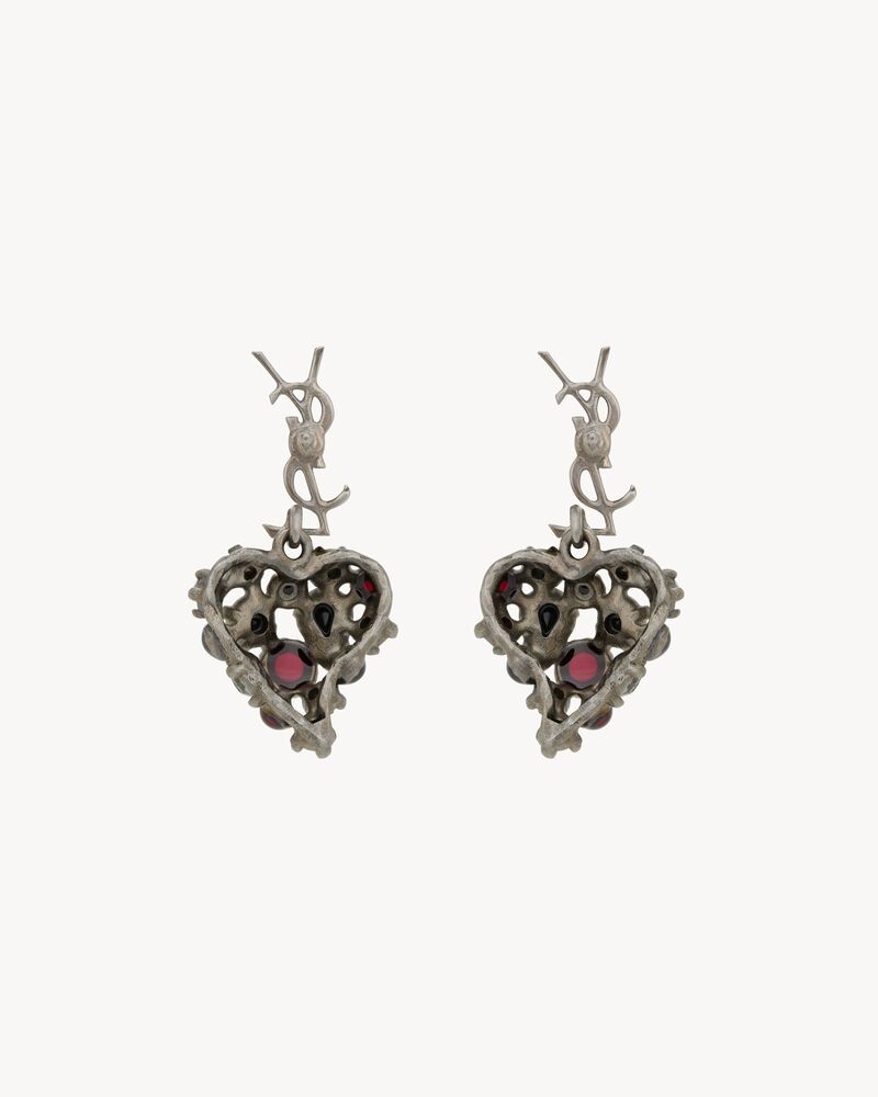 CASSANDRE crystal heart earrings