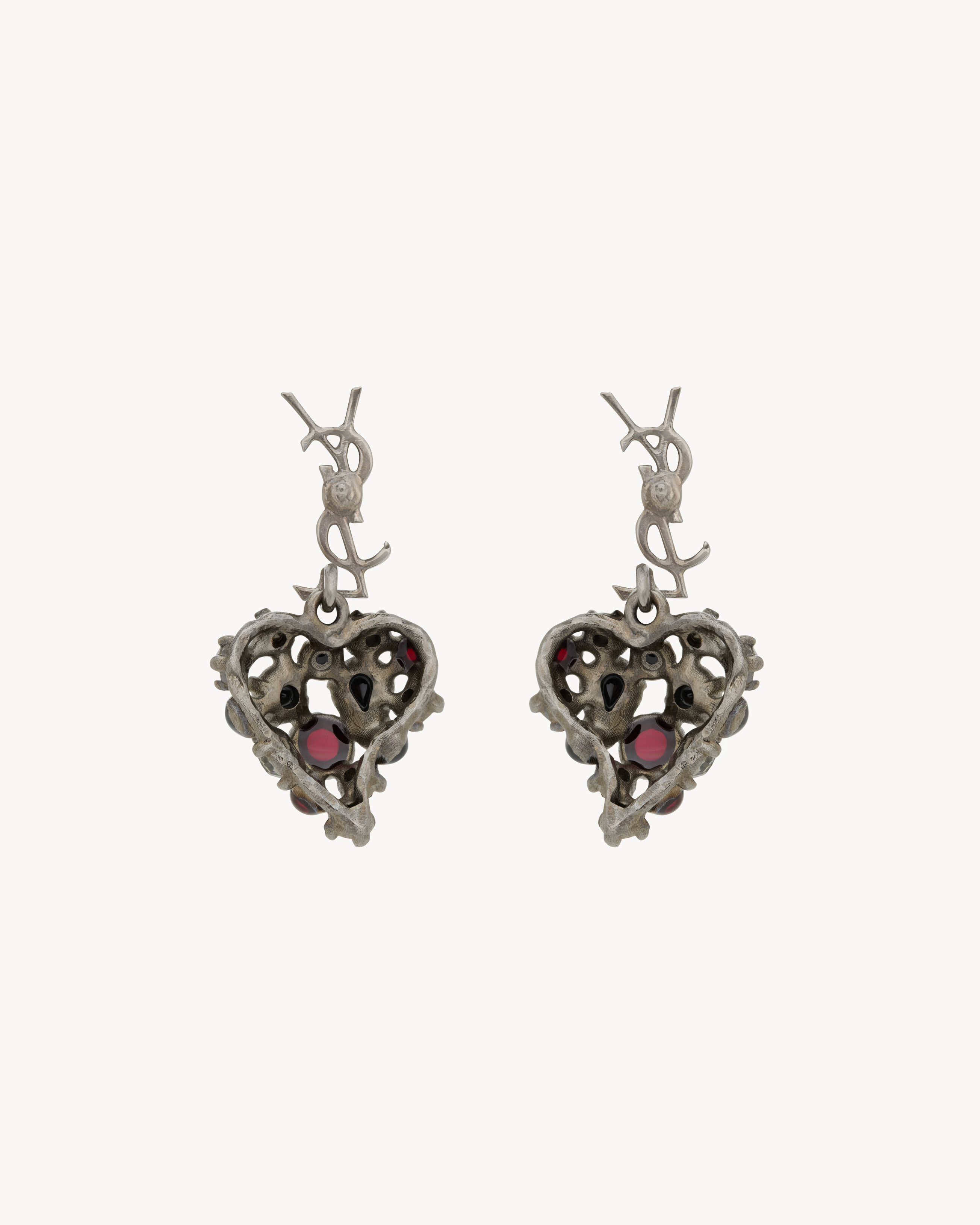 CASSANDRE crystal heart earrings
